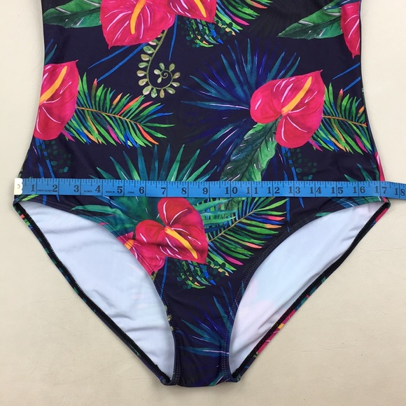 Tempt Me Off Shoulder Tropical Swimsuit NWT - Picture 7 of 9